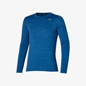 Mizuno IMPULSE LS TEE Blå | NO_MZN24440