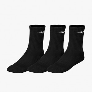 Mizuno TRAINING CREW SOCKS (3 PACK) Svarte | NO_MZN78127