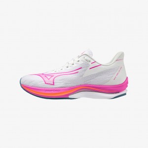 Mizuno WAVE REBELLION SONIC Hvite Rosa | NO_MZN17432