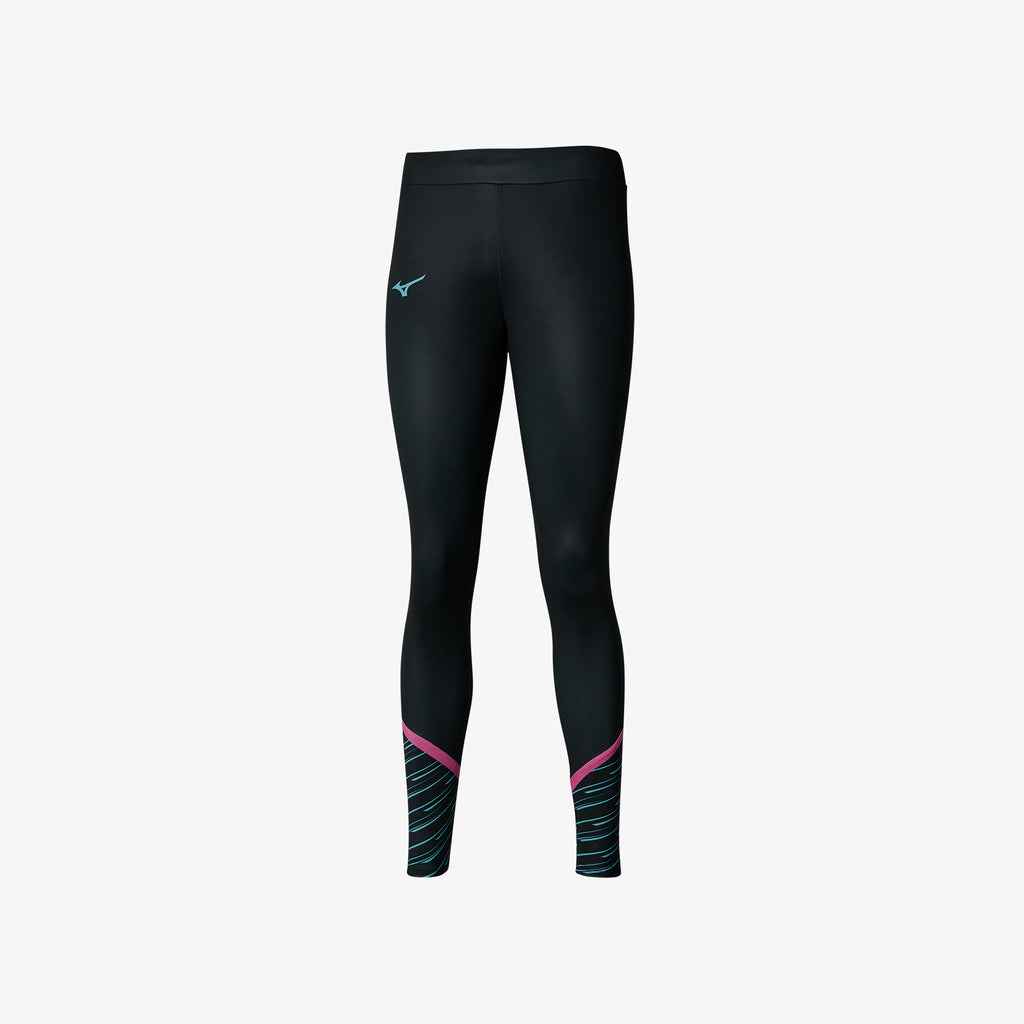 Mizuno ATHELETIC GRAPHIC LEGGINGS Svarte | NO_MZN49292