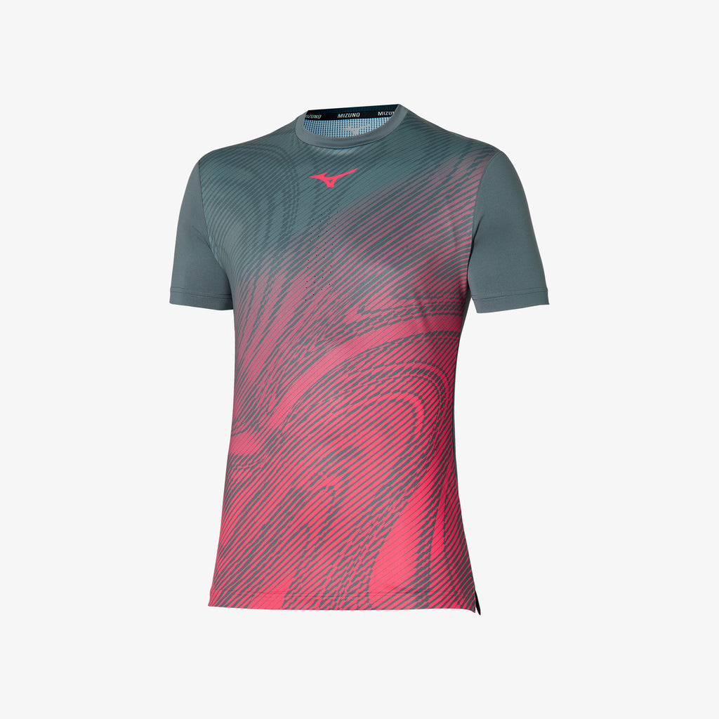 Mizuno CHARGE SHADOW GRAPHIC TEE Rosa Grå | NO_MZN79557