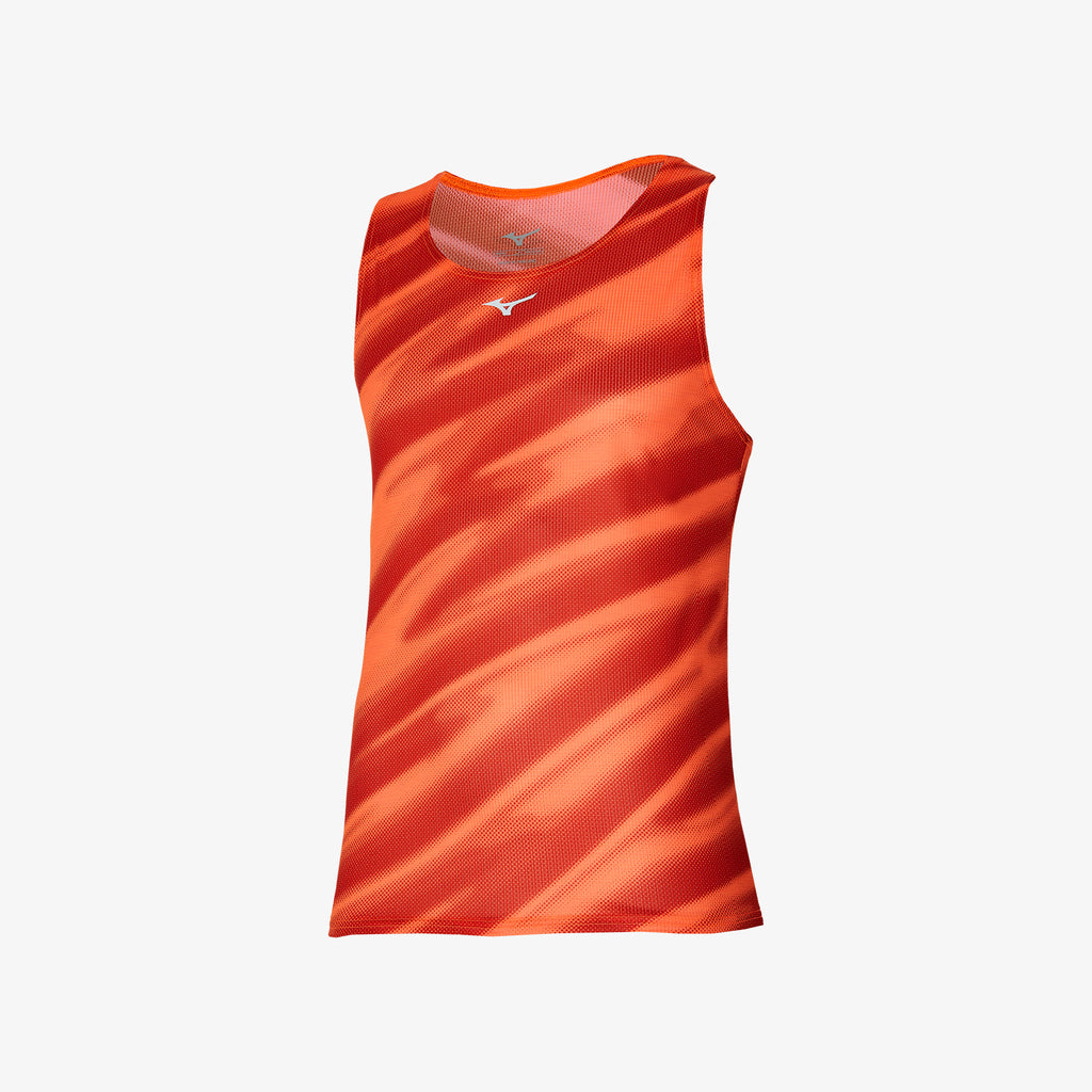 Mizuno DRY AEROFLOW GRAPHIC TANK Oransje | NO_MZN90924