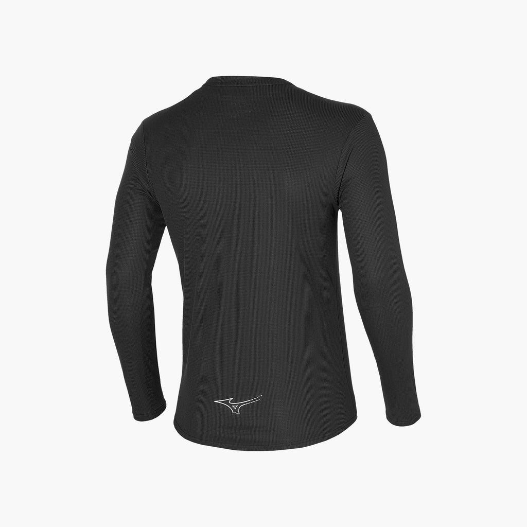 Mizuno DRY AEROFLOW LONG SLEEVE HALF ZIP Svarte | NO_MZN52424