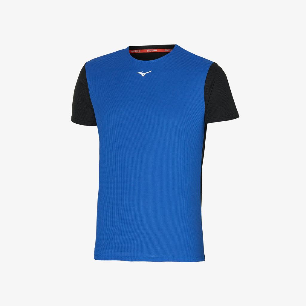 Mizuno DRY AEROFLOW TEE Blå Svarte | NO_MZN28577