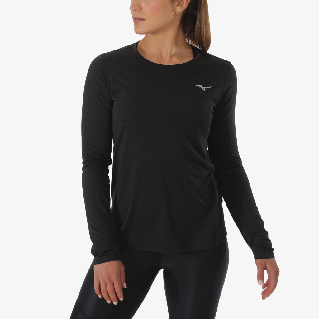 Mizuno IMPULSE CORE LS TEE Svarte | NO_MZN42715