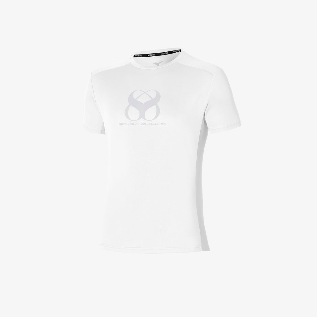 Mizuno MIZUNO TWO LOOPS 8 TEE Hvite | NO_MZN31941