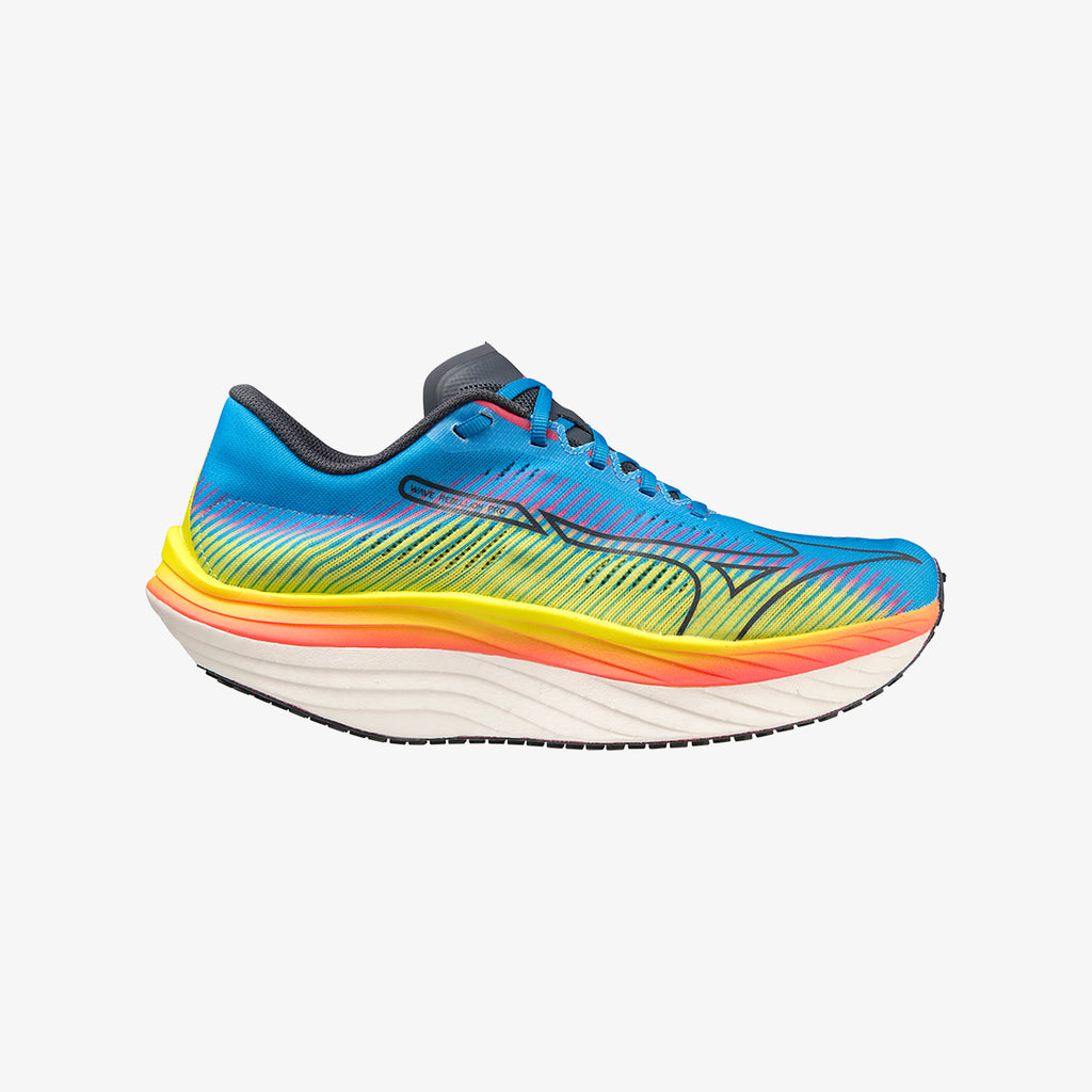 Mizuno WAVE REBELLION PRO Blå Gul | NO_MZN55523