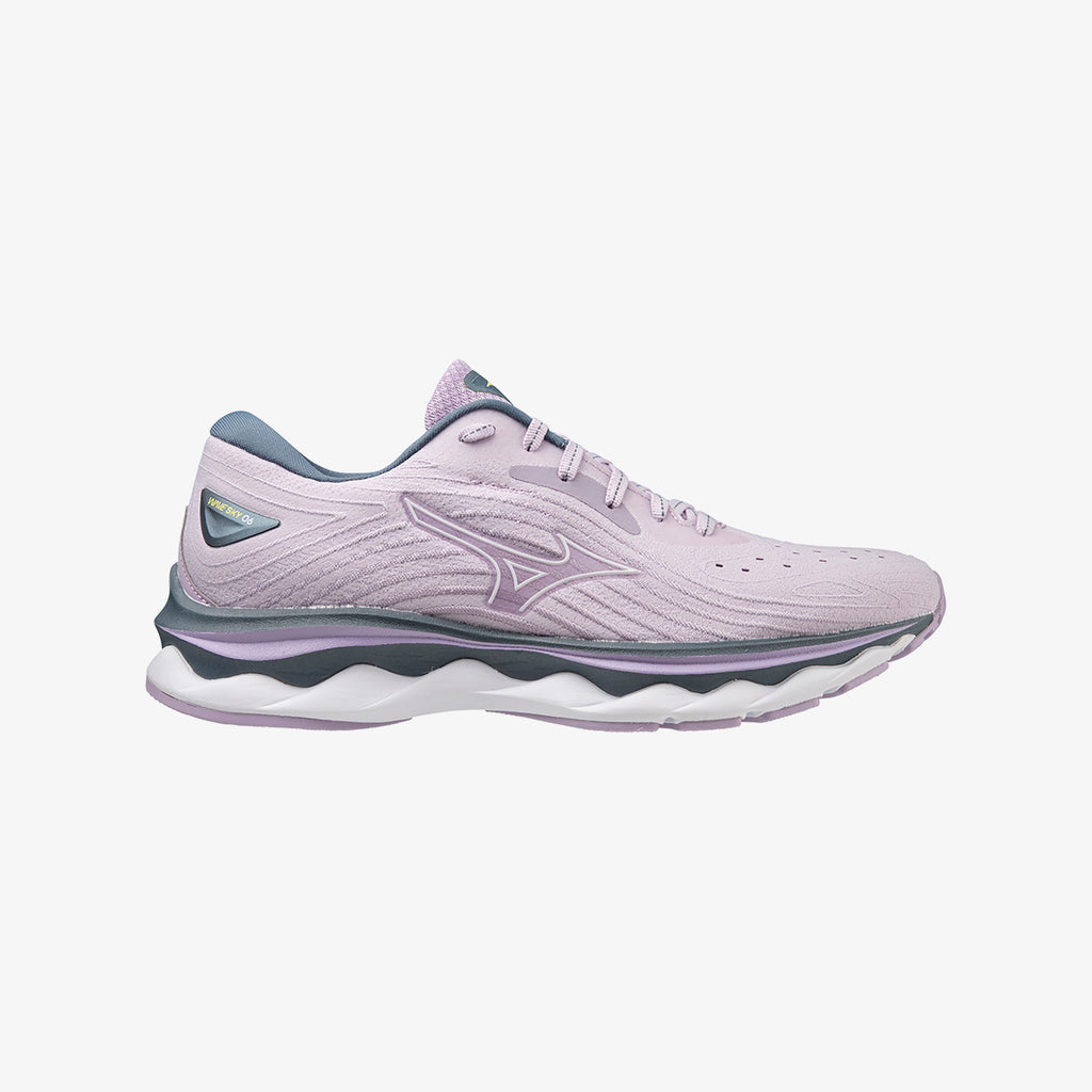 Mizuno WAVE SKY 6 Hvite Lilla | NO_MZN75428