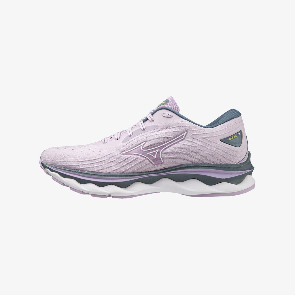 Mizuno WAVE SKY 6 Hvite Lilla | NO_MZN75428